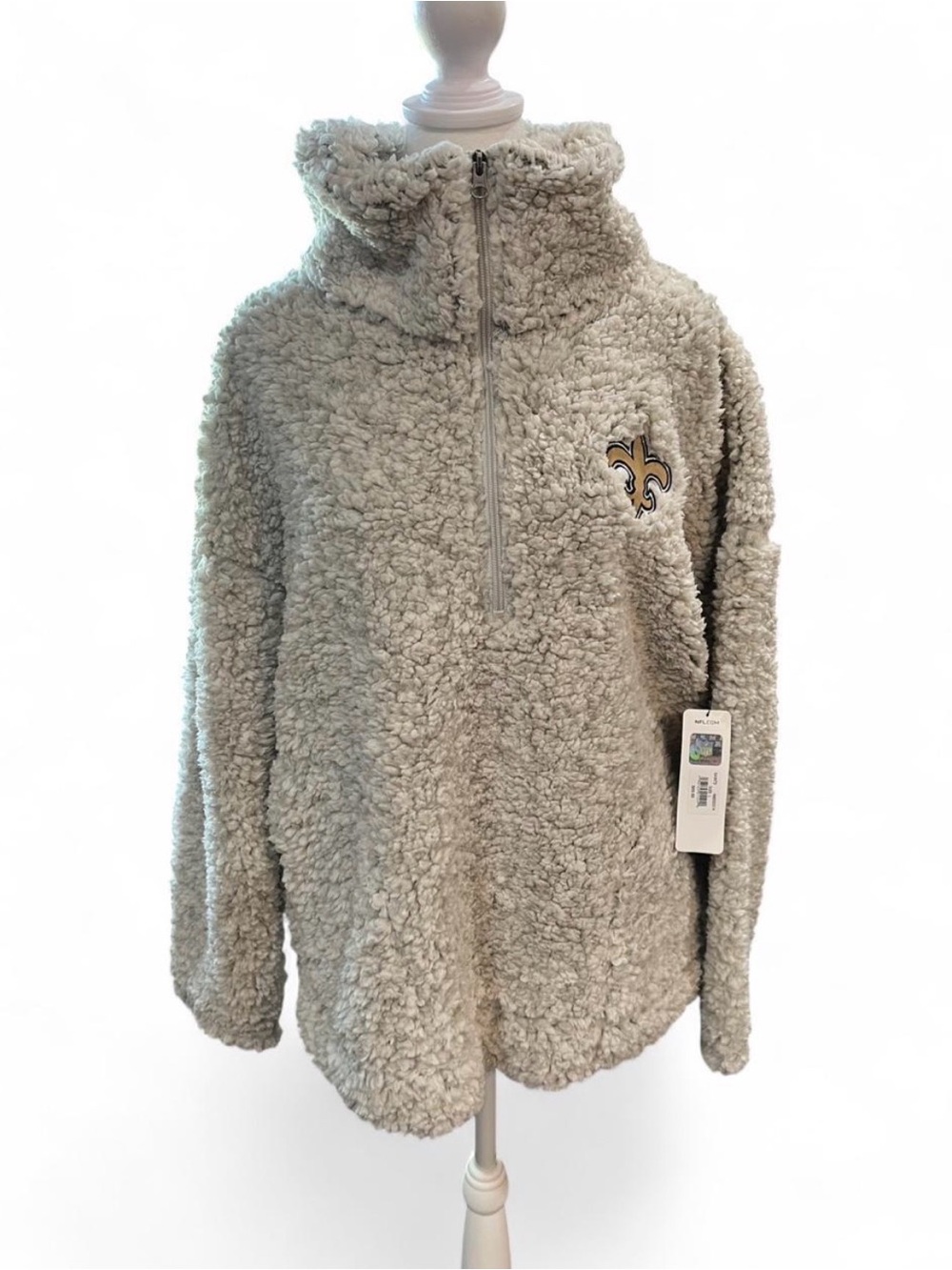 New Orleans Saints Women’s Sherpa Pullover 1/2 zip top
